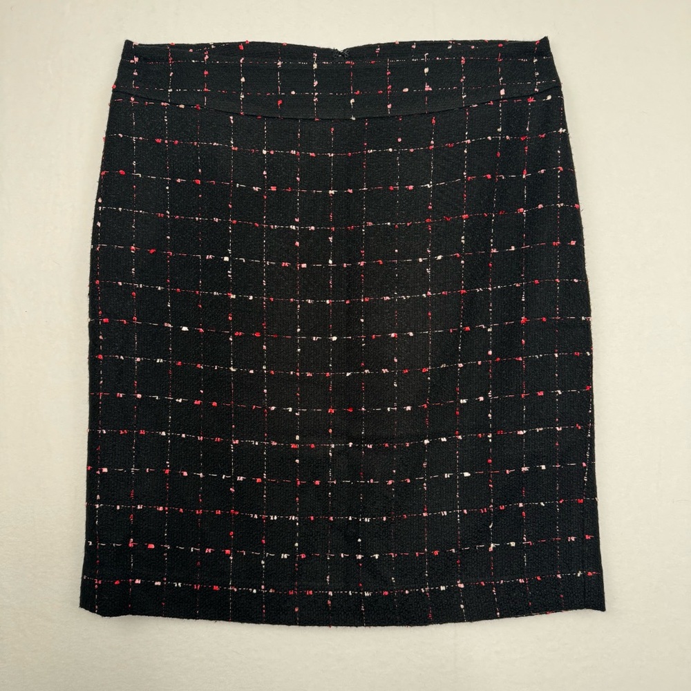 Ann Taylor Black and Red Pencil Skirt